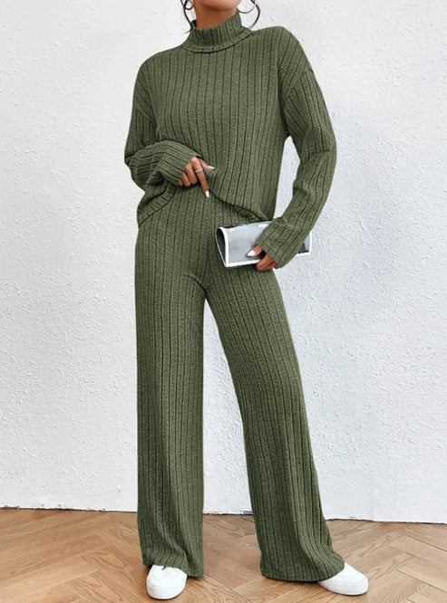 Ensemble Femme Pull et Pantalon Tricoté Moderne 11