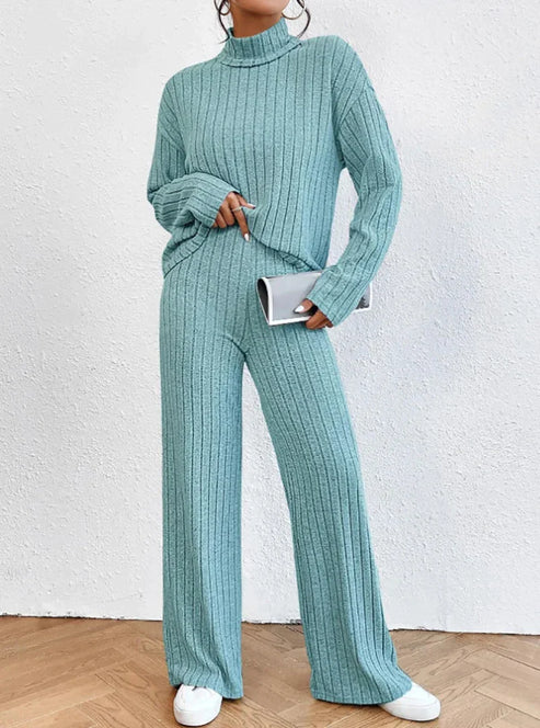 Ensemble Femme Pull et Pantalon Tricoté Moderne 9