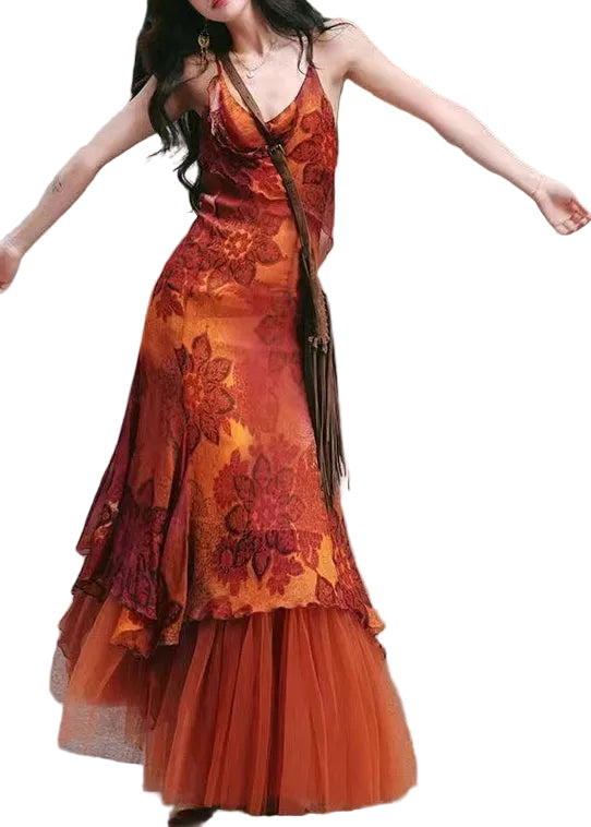 Ensemble Femme Robe Asymétrique et Jupe Tulle Estivale 0