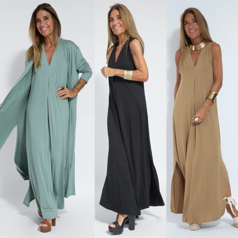 Ensemble Femme Robe Longue et Veste Fluide 1