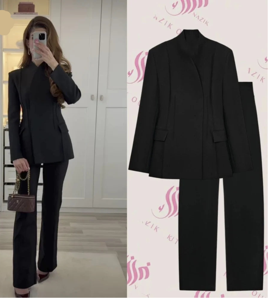 Ensemble Femme Veste de Costume et Pantalon Décontracté 2