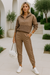 Ensemble Jogging Femme Monogram Coupe Moderne Tissu Mélangé 2
