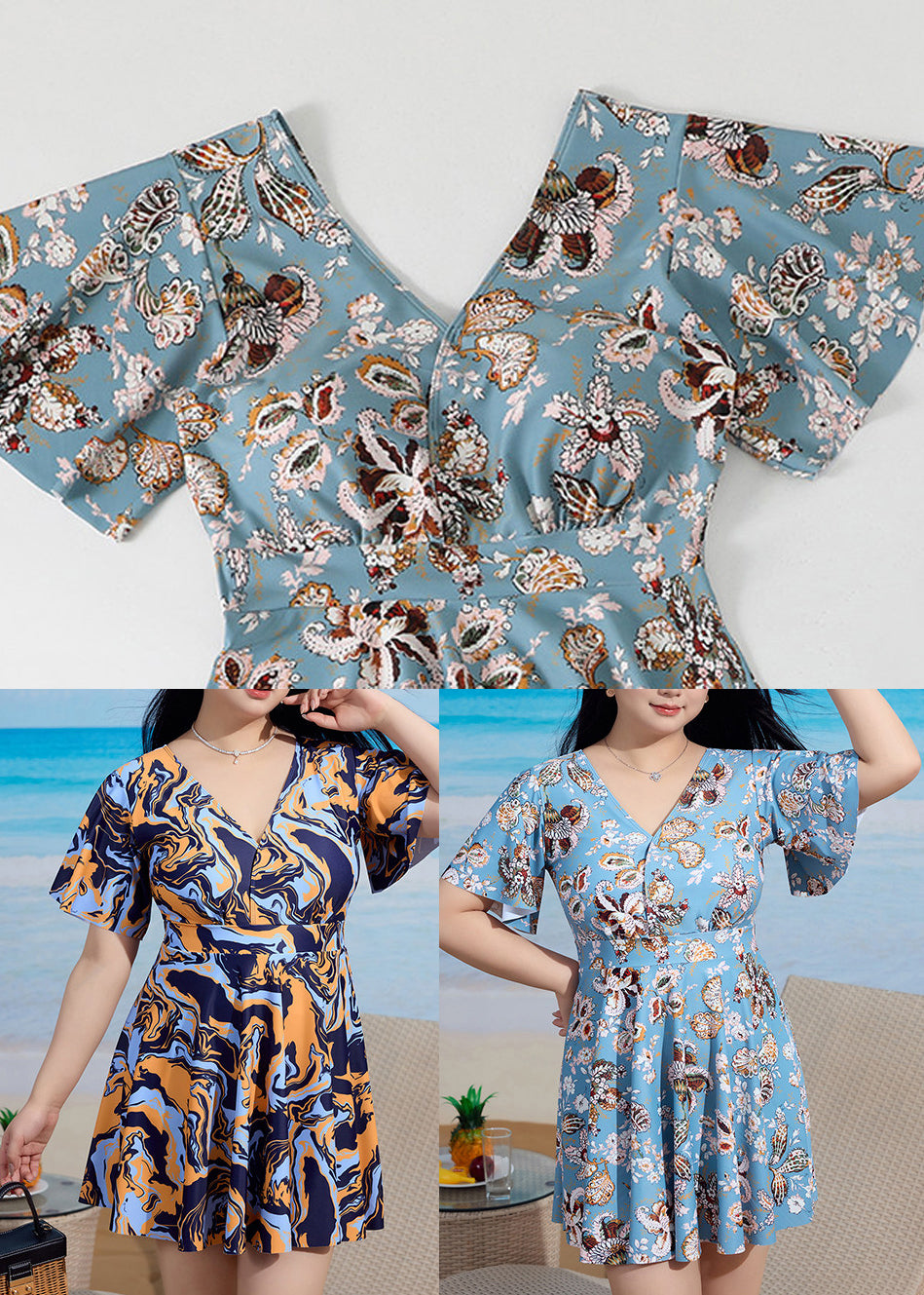 Ensemble Robe et Culotte de Maillot de Bain Boho 4
