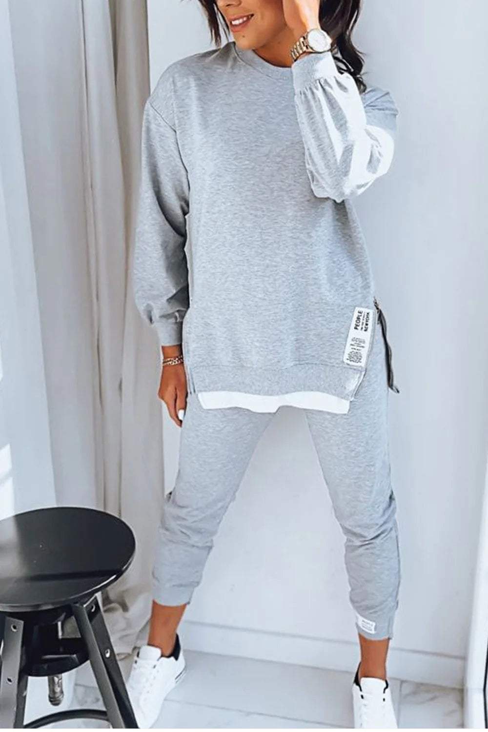 Ensemble Survêtement Femme Décontracté avec Sweat et Pantalon Moderne 0