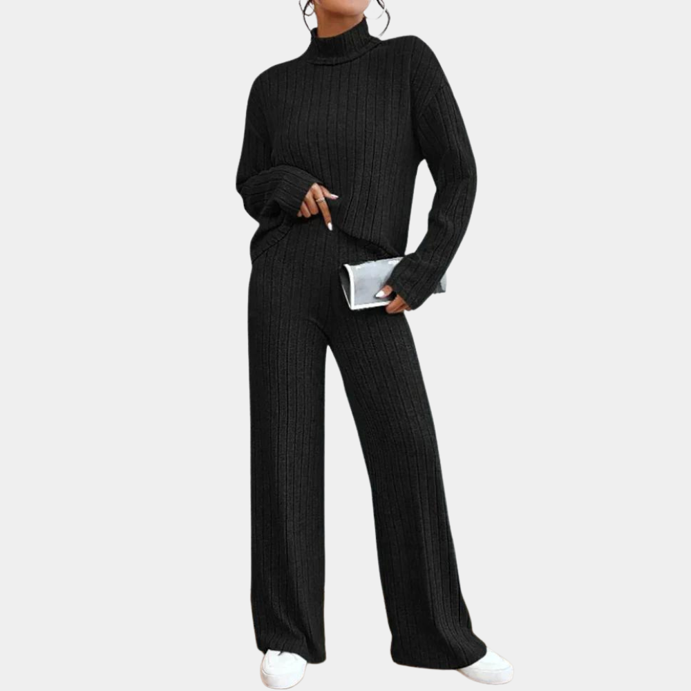 Ensemble Tailleur Femme Col Montant Chic 2 Pièces Moderne 1