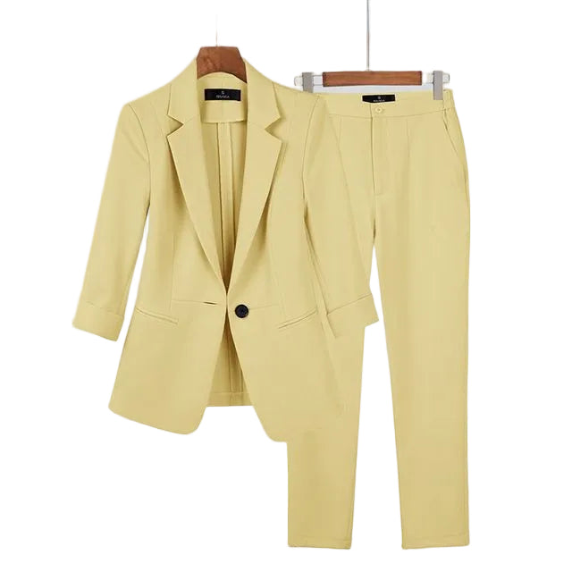 Ensemble Tailleur Pantalon Femme Chic Ajusté 4