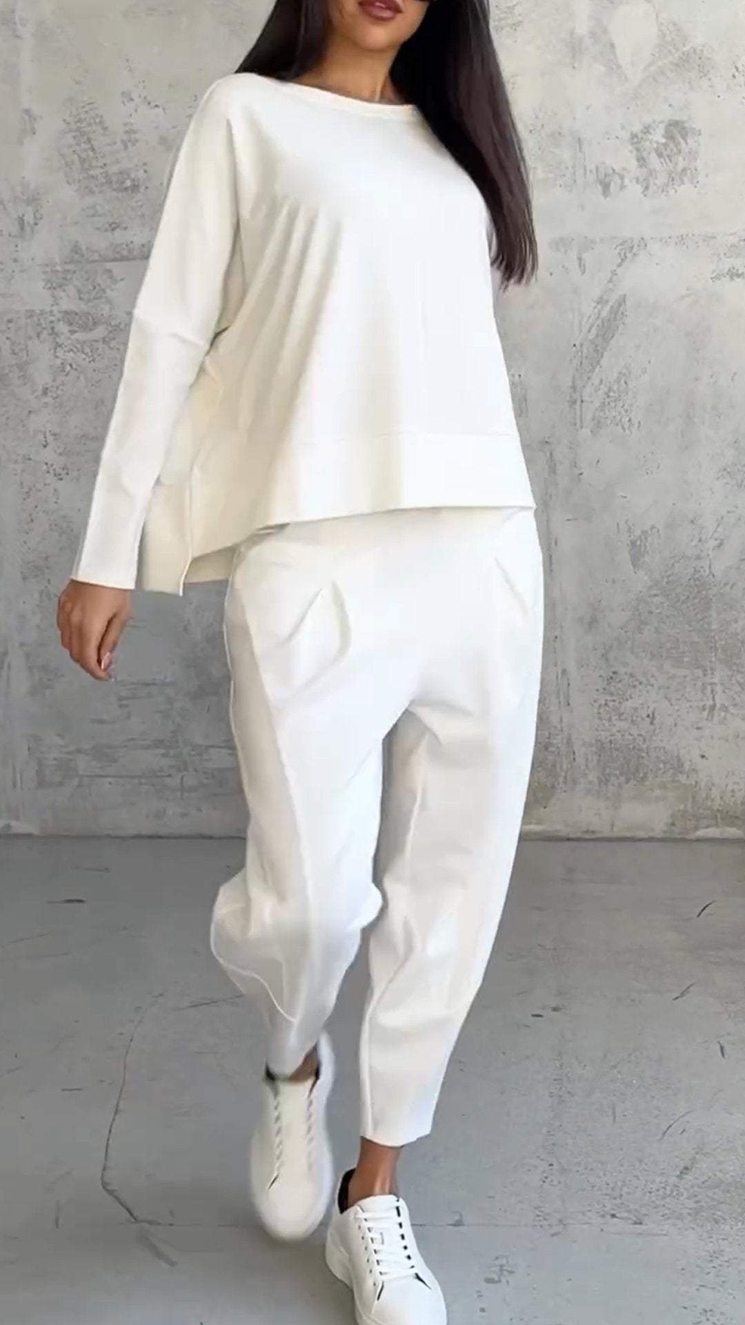 Ensemble d'Été Femmes Coton Décontracté Casual 2