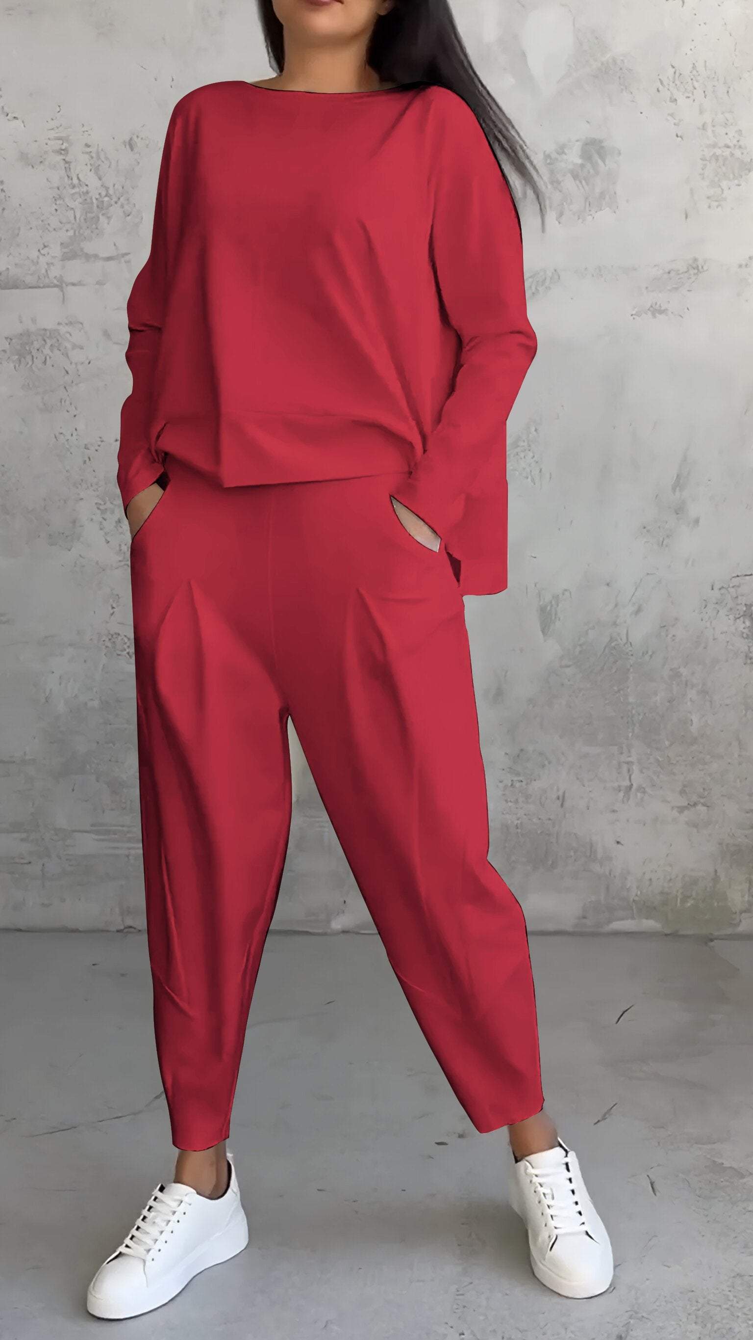 Ensemble d'Été Femmes Coton Décontracté Casual 6