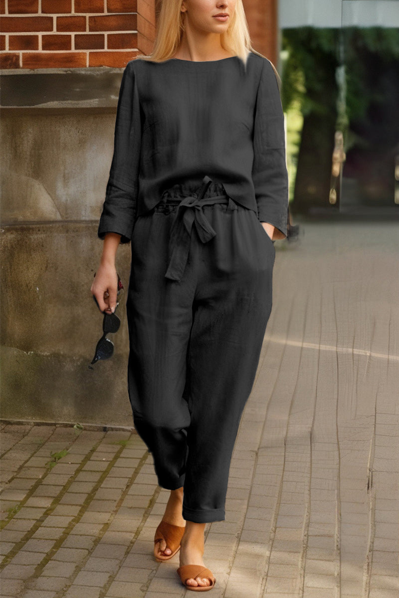 Ensemble d'Été en Lin et Coton pour Femmes 4