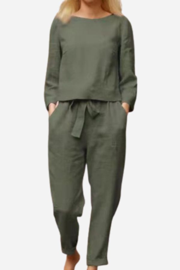 Ensemble d'Été en Lin et Coton pour Femmes 7