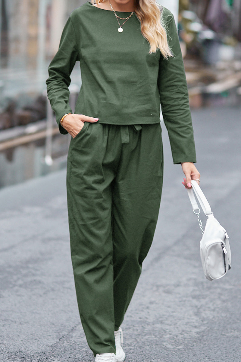 Ensemble d'Été en Lin et Coton pour Femmes 8