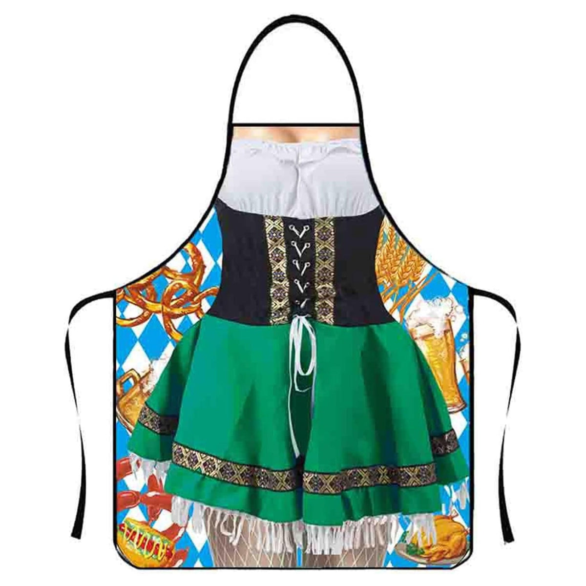 Ensemble de 2 Schürzen Humoristiques pour Couples Style Oktoberfest Imprimé 3D 5