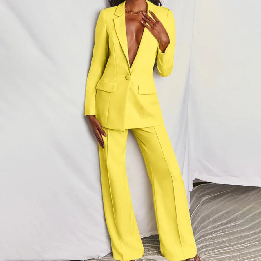 Ensemble de Blazer et Pantalon pour Femmes Chic 0