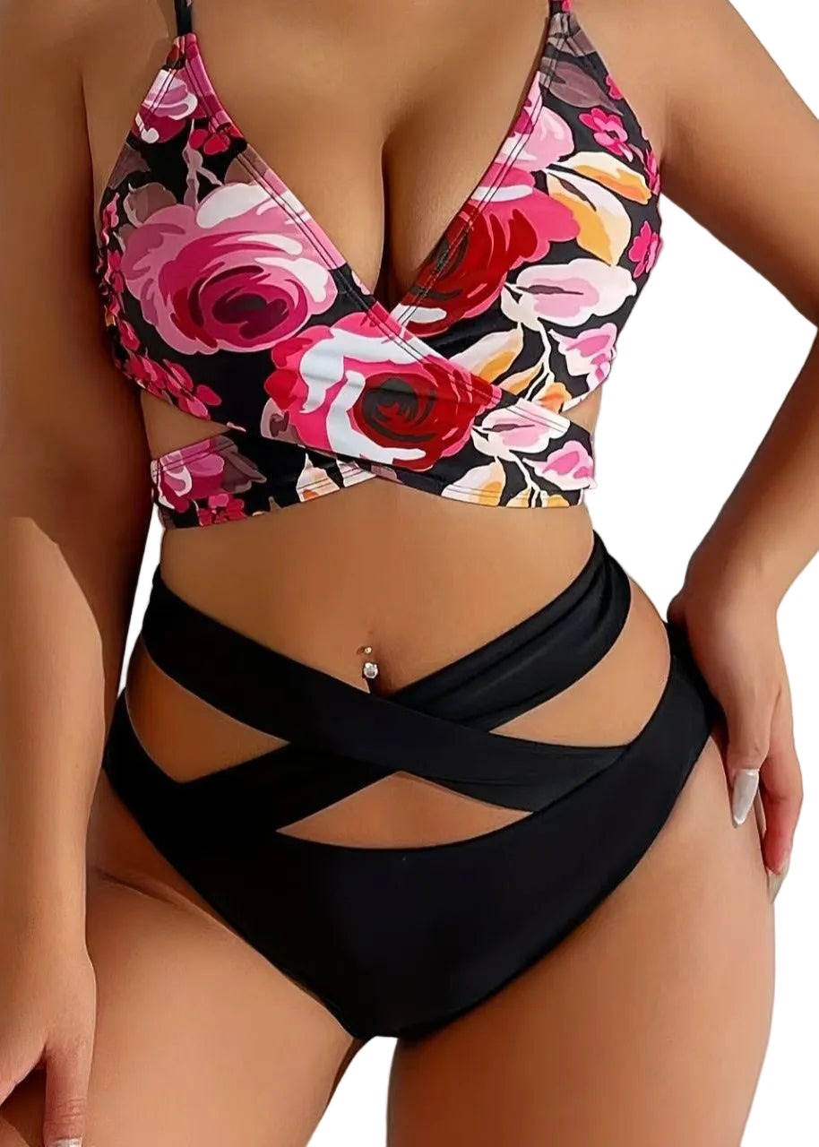 Ensemble de Maillot de Bain Femme Imprimé Bohème 1