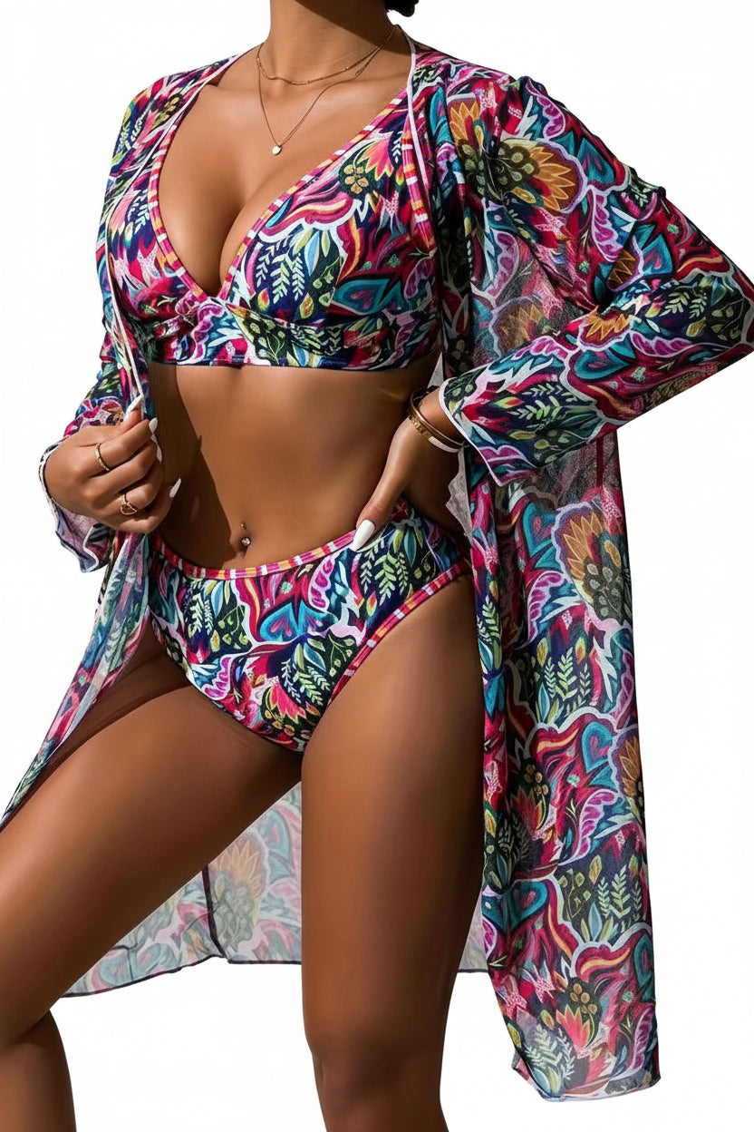 Ensemble de Maillot de Bain Trois Pièces Bohème 0