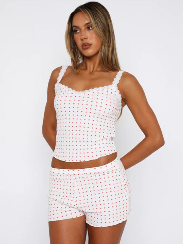 Ensemble de Nuit Floral à Bretelles Spaghetti pour Femmes 4