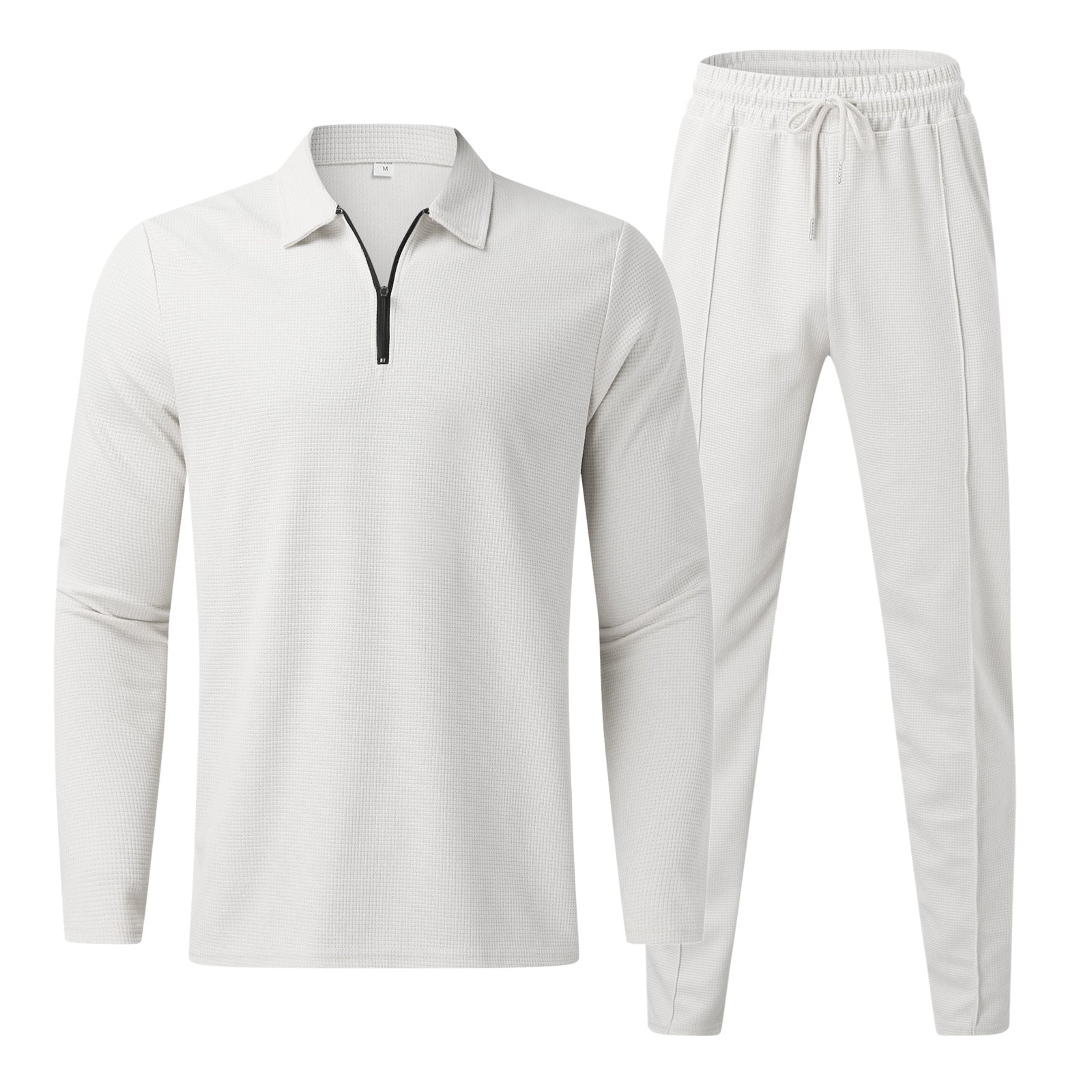 Ensemble de survêtement pour homme à manches longues et fermeture éclair 2
