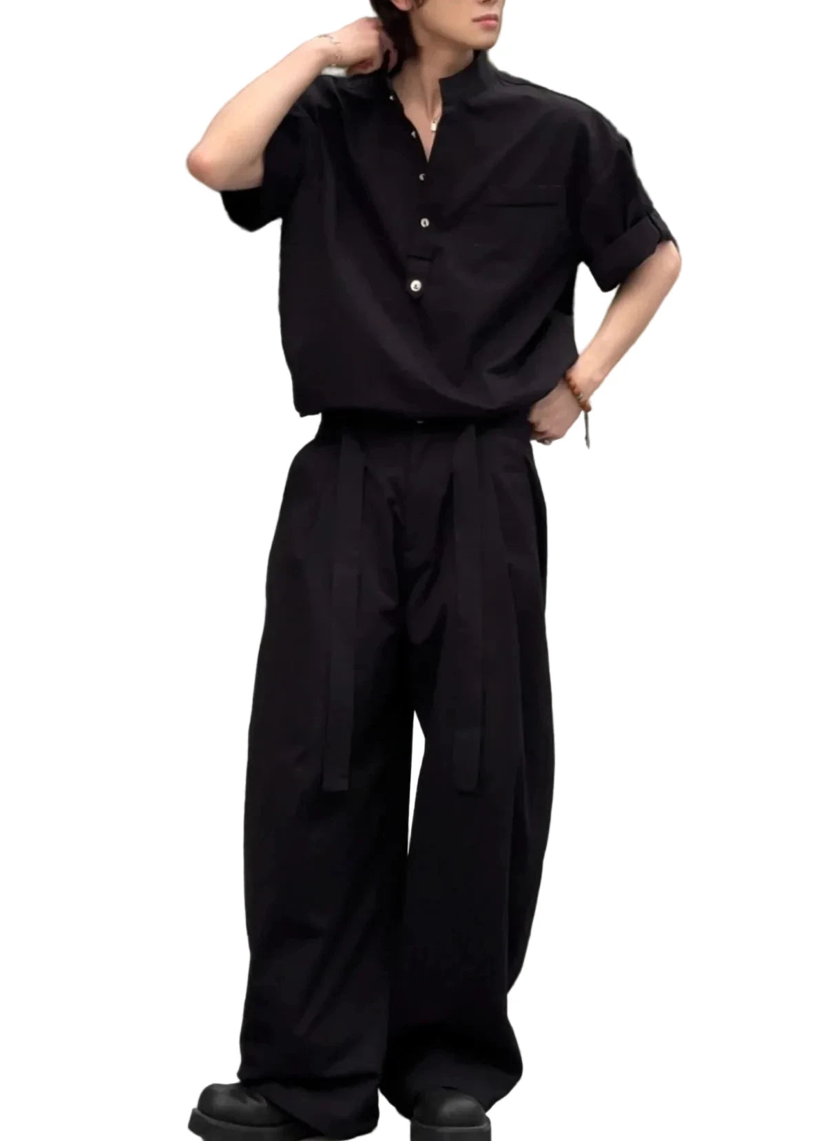 Ensemble deux pièces homme oversize kaki automnal 1