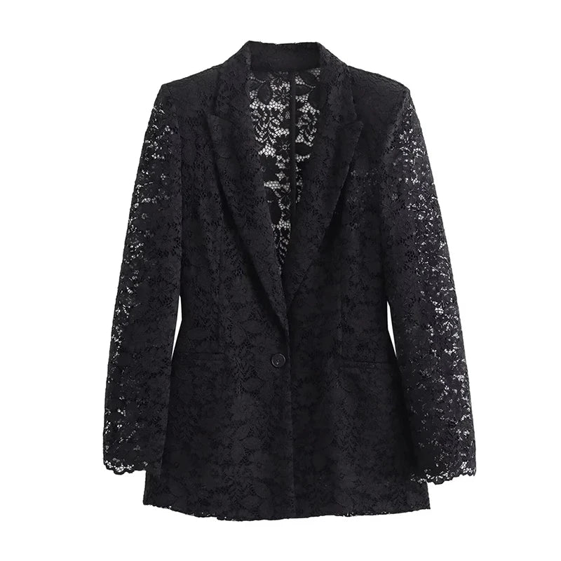 Ensemble en Dentelle pour Femme - Blazer et Jupe Élégante 0
