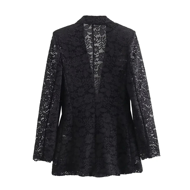 Ensemble en Dentelle pour Femme - Blazer et Jupe Élégante 2