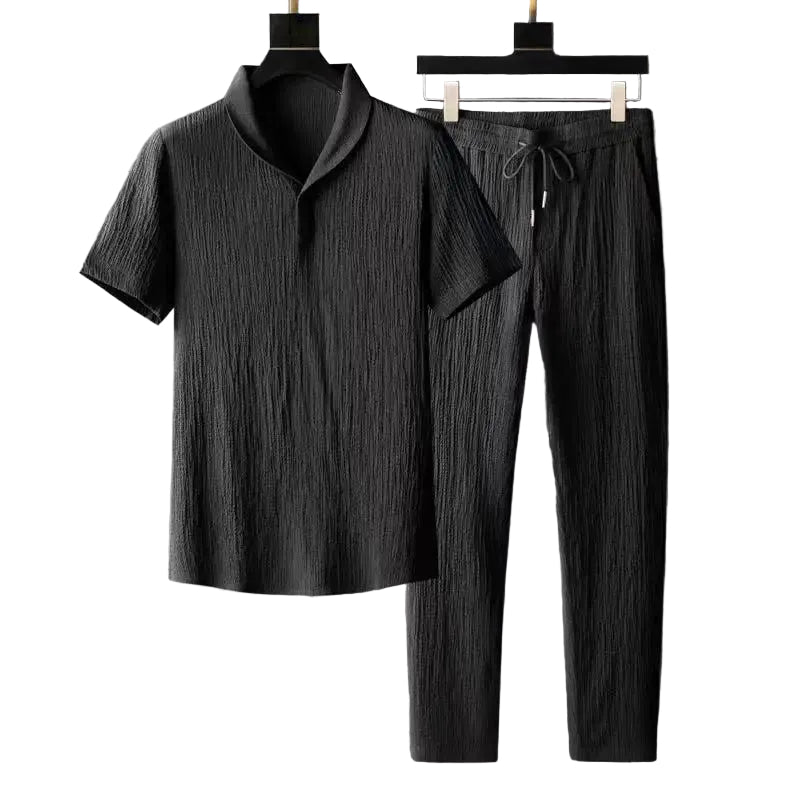 Ensemble pour Femmes Chemise à Manches Courtes et Pantalon Confortable 1