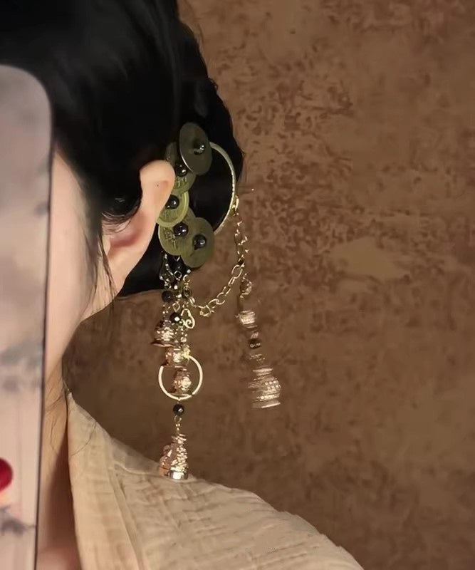 Épingle à cheveux femme style rétro cinq pièces avec pompon et cloche 4