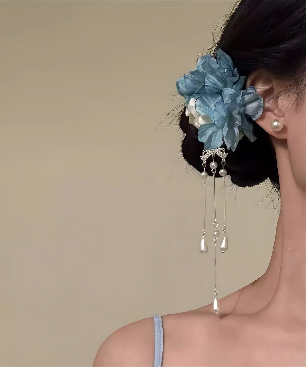 Épingles à Cheveux Florales Pour Femme Style Pompon Artisanales 1