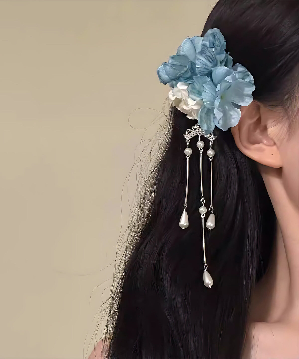 Épingles à Cheveux Florales Pour Femme Style Pompon Artisanales 3