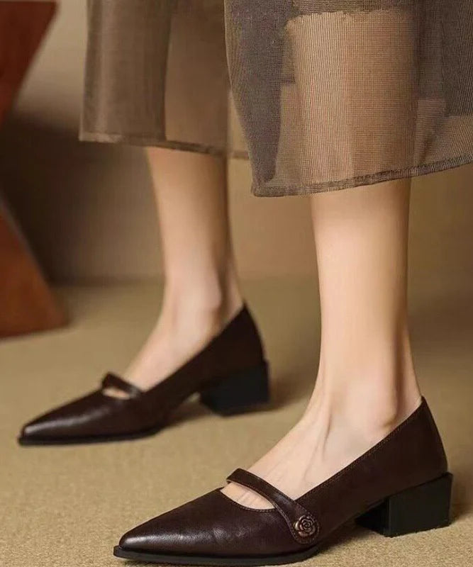 Escarpin Femme Chic et Confortable à Talons Compensés Bout Pointu 3