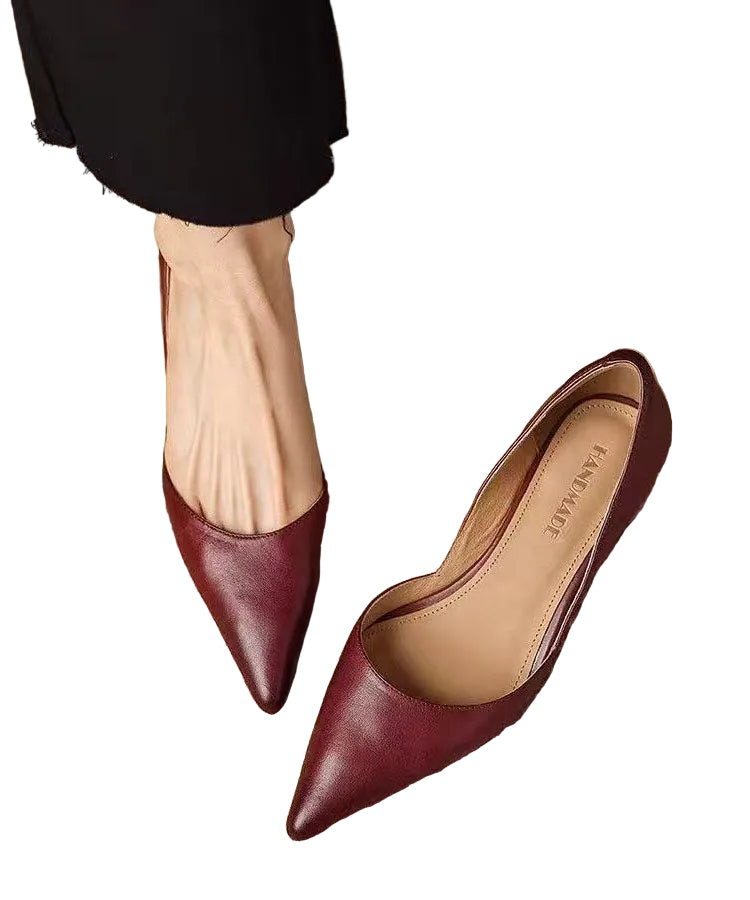 Escarpins Femme Bout Pointu Talons Chaton 0