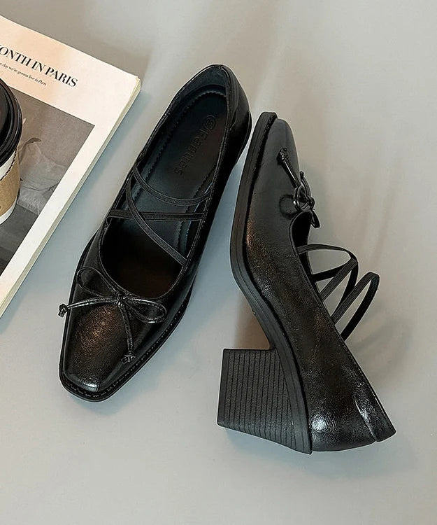 Escarpins femme à talons compensés avec brides croisées 1