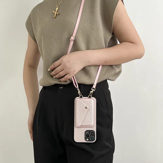 Étui de Téléphone Croisé pour Femmes avec Cordon 4