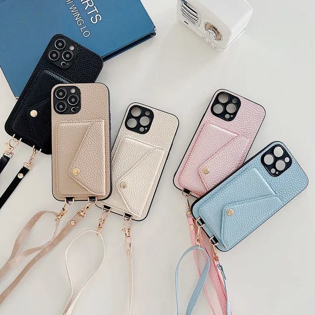 Étui de Téléphone Croisé pour Femmes avec Cordon 6