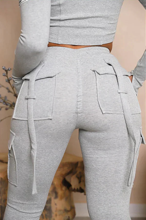 Pantalon Sportif Femme Confortable Mélange de Coton Élastique 6