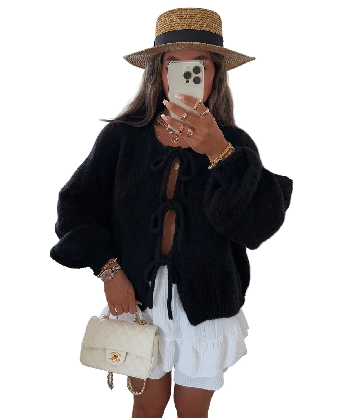 Femmes Top Noeud Chic 0