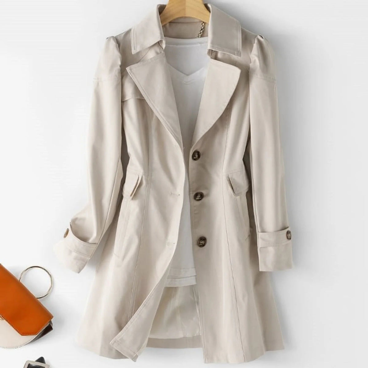 Femmes Trench-Coat Classique Imperméable 1