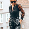 Blouse Femme Chic Col V Profond 100% Polyester-4