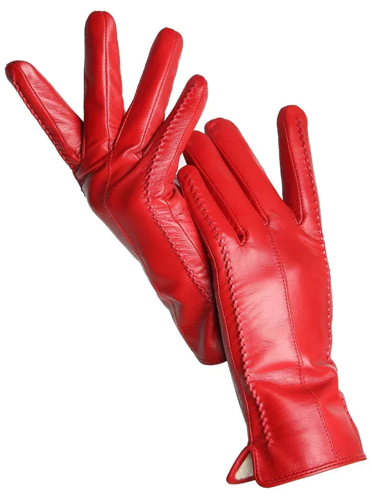 Gants d'Hiver pour Femmes en Cuir Synthétique Élégants et Durables
