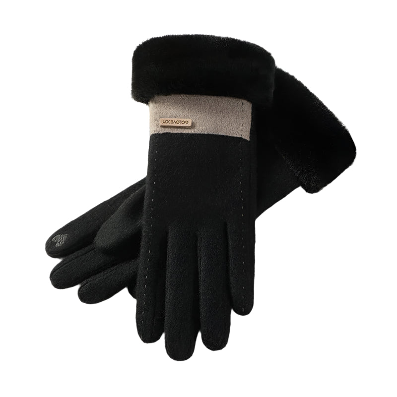 Gants pour Femmes en Pluche Élastique et Chaud