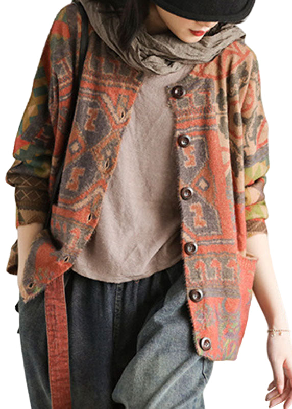 Gilet Femme Ample Imprimé avec Poches pour un Style Décontracté 0