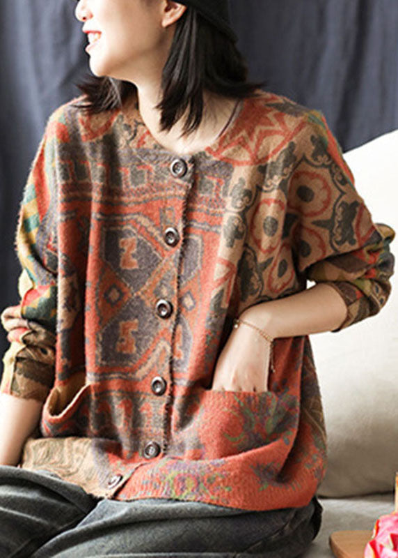 Gilet Femme Ample Imprimé avec Poches pour un Style Décontracté 2