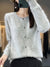 Gilet Femme Classique Col Ronde en Coton