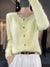 Gilet Femme Classique Col Ronde en Coton