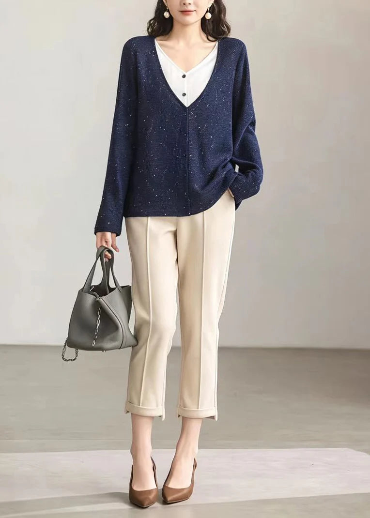 Gilet Femme Décontracté Deux Pièces Col V 2