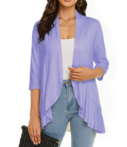 Gilet Femme Ouvert Tissu Doux Casual