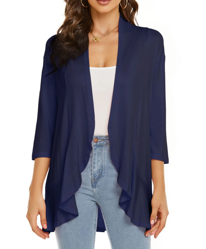 Gilet Femme Ouvert Tissu Doux Casual