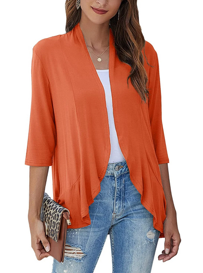 Gilet Femme Ouvert Tissu Doux Casual