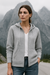 Gilet Femme à Capuche Casual en Tissu Texturé 2