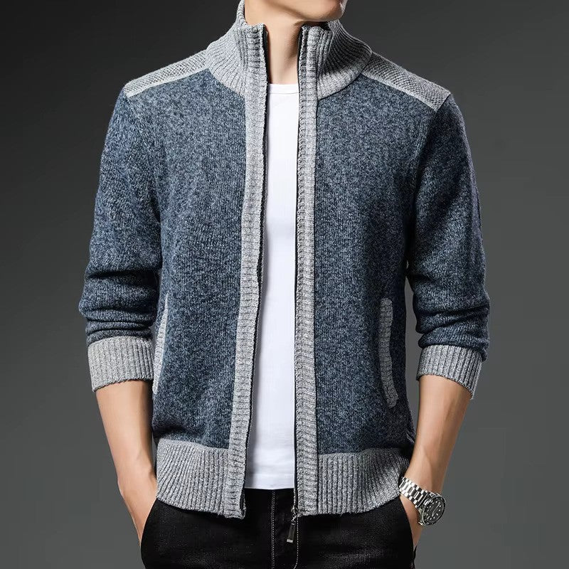 Gilet Homme Ajusté Avec Col Zippé Pour L'Automne Et L'Hiver 3