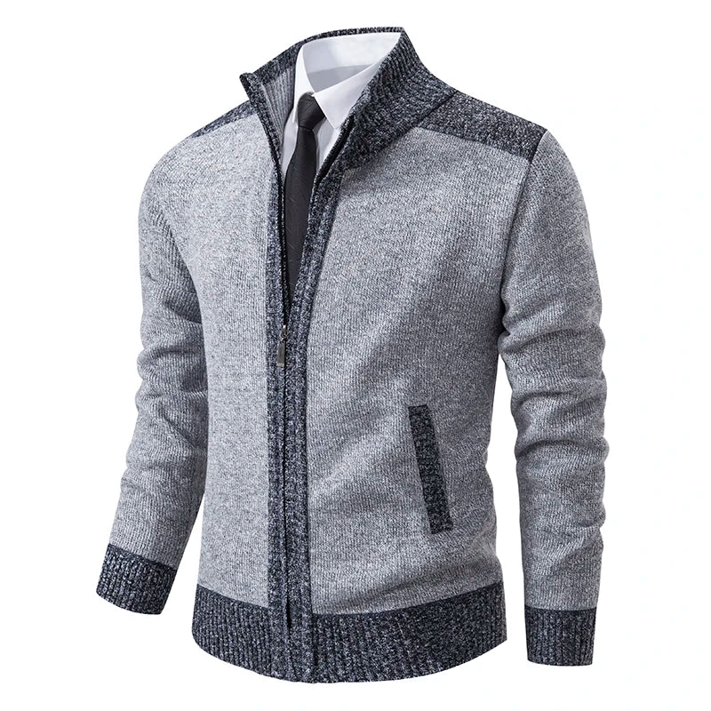 Gilet Homme Ajusté Avec Col Zippé Pour L'Automne Et L'Hiver 7